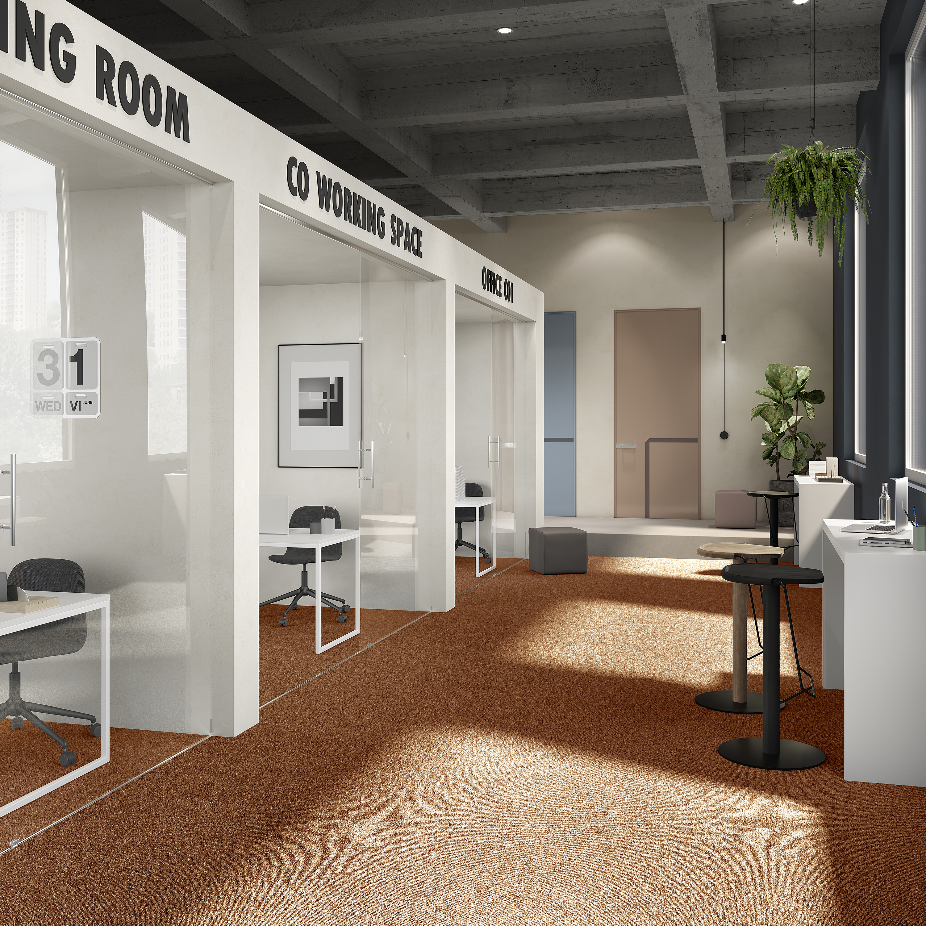 Ковровая плитка Medusa Tile 84 (500*500*5 мм) — купить в Орске