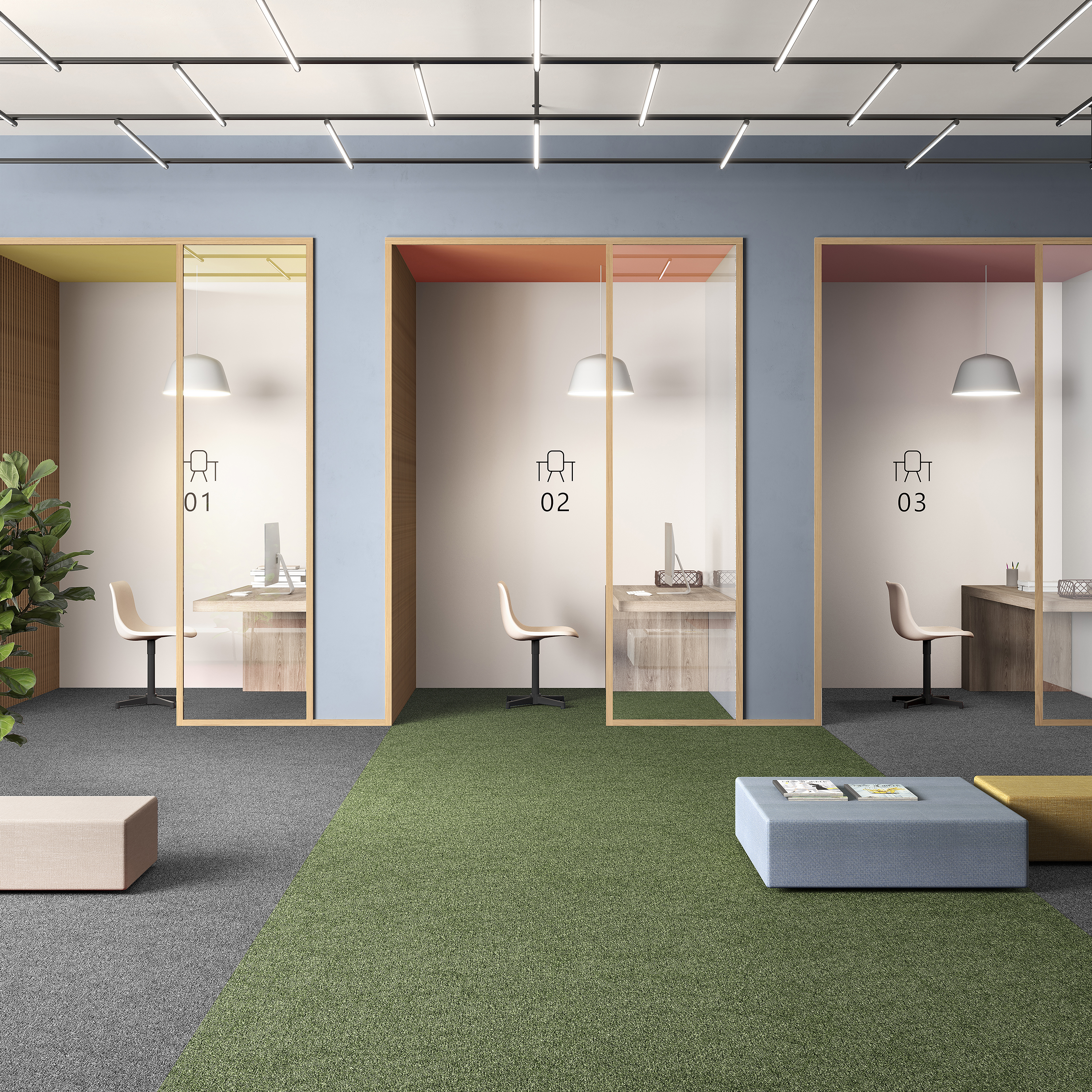 Ковровая плитка Medusa Tile 21 (500*500*5 мм) — купить в Орске