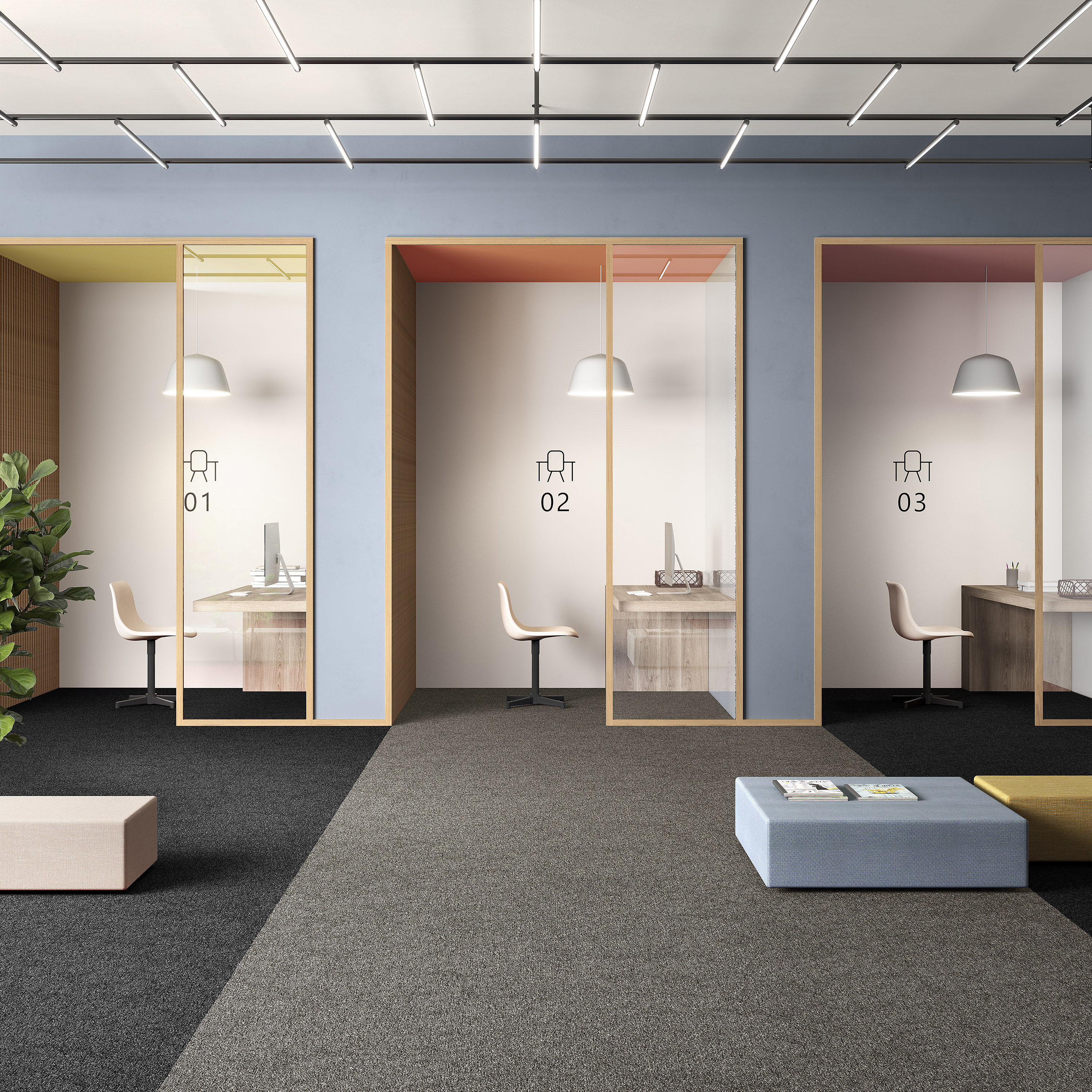 Ковровая плитка Medusa Tile 40 (500*500*5 мм) — купить в Орске