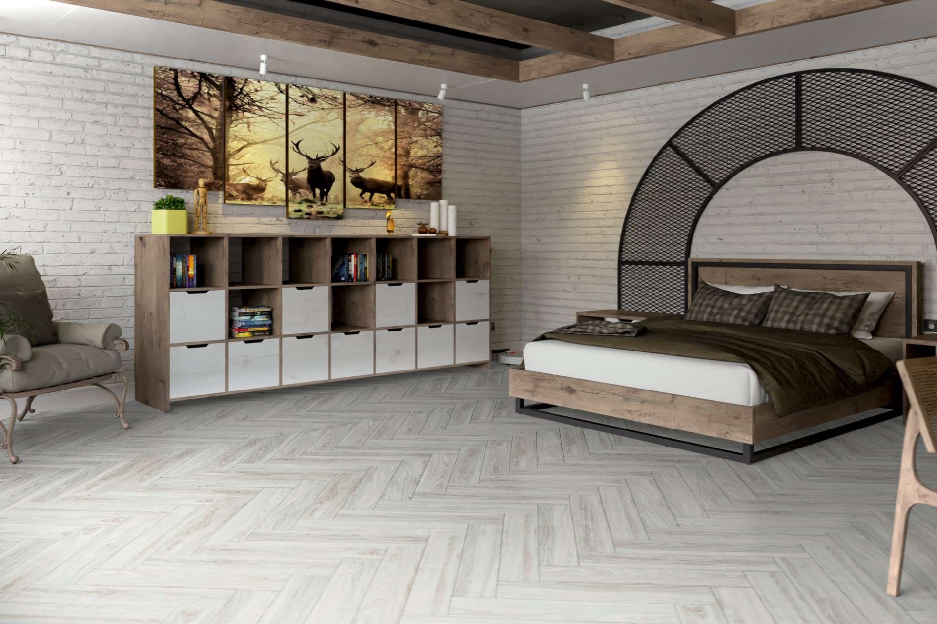 Инженерный паркет «Damy Floor» Ванильный (укладка елочкой) — купить в Орске