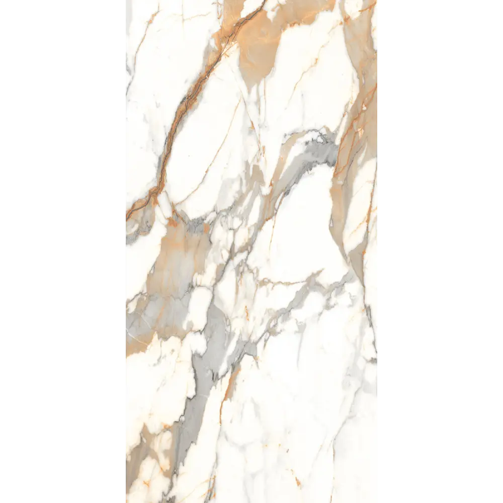 Керамогранит "Sonex" Carrara Volga Glossy полированный 60x120 см 1.44 м2 цвет белый с серо-бежевыми прожилками — купить в Орске