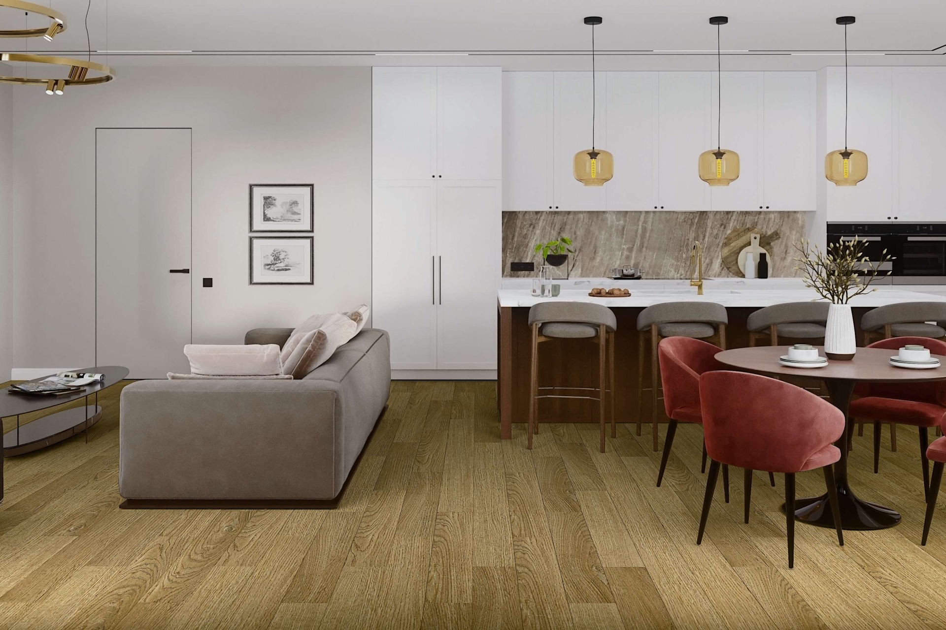 SPC ламинат «Damy Floor» Дуб Золотой (1220*180*4 мм) — купить в Орске