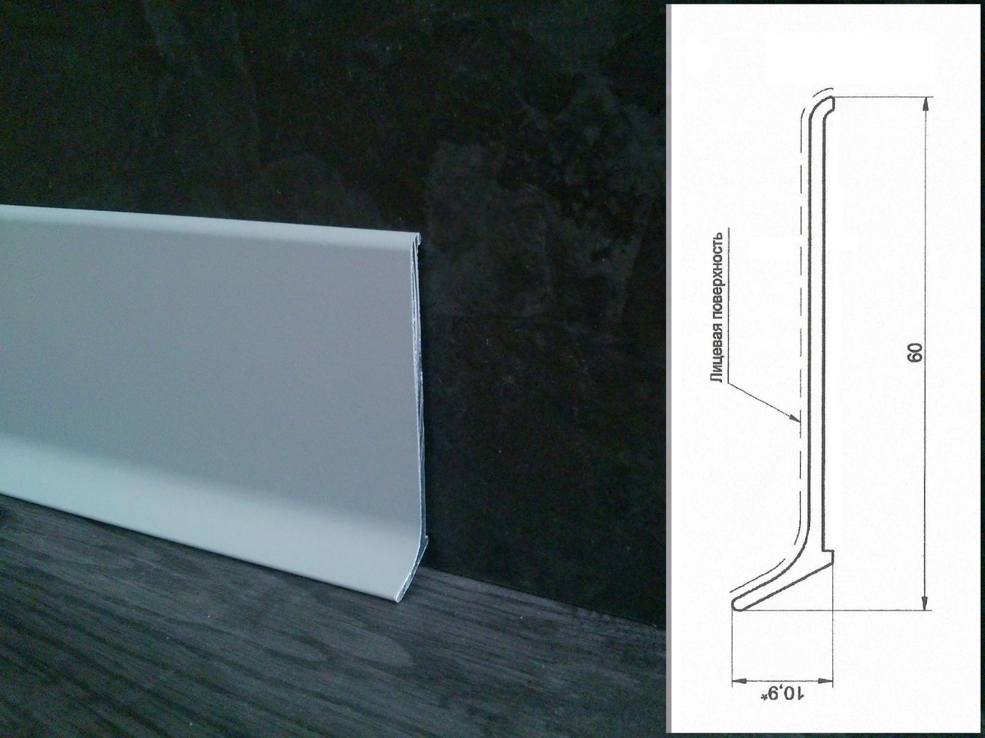 Соединитель к алюминиевому плинтусу 60мм анодированное серебро — купить в Орске