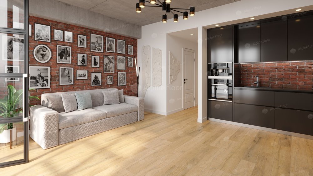 SPC Ламинат "Alpine Floor" Дуб медовый (1220*183*8 мм) — купить в Орске