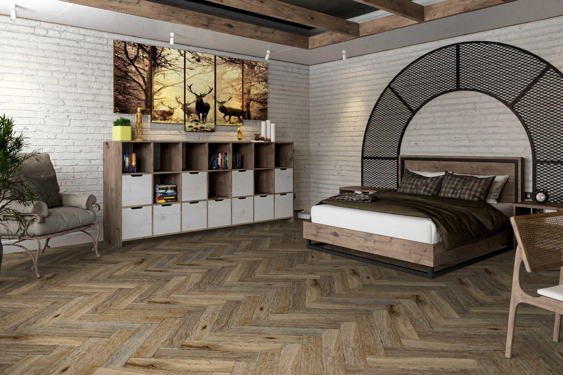 Усовершенствованная кварц-виниловая плитка «Damy Floor» Ковентри (590*118*2,5 мм) — купить в Орске