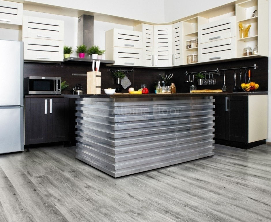 Замковая ПВХ плитка "Alpine Floor" Ясень Серый  (1220*183*4мм) — купить в Орске