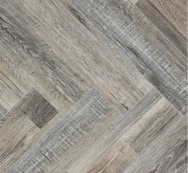 Виниловый ламинат SPC "Cronafloor" Herringbone Дуб Реймс (640*128*4,5 мм) — купить в Орске