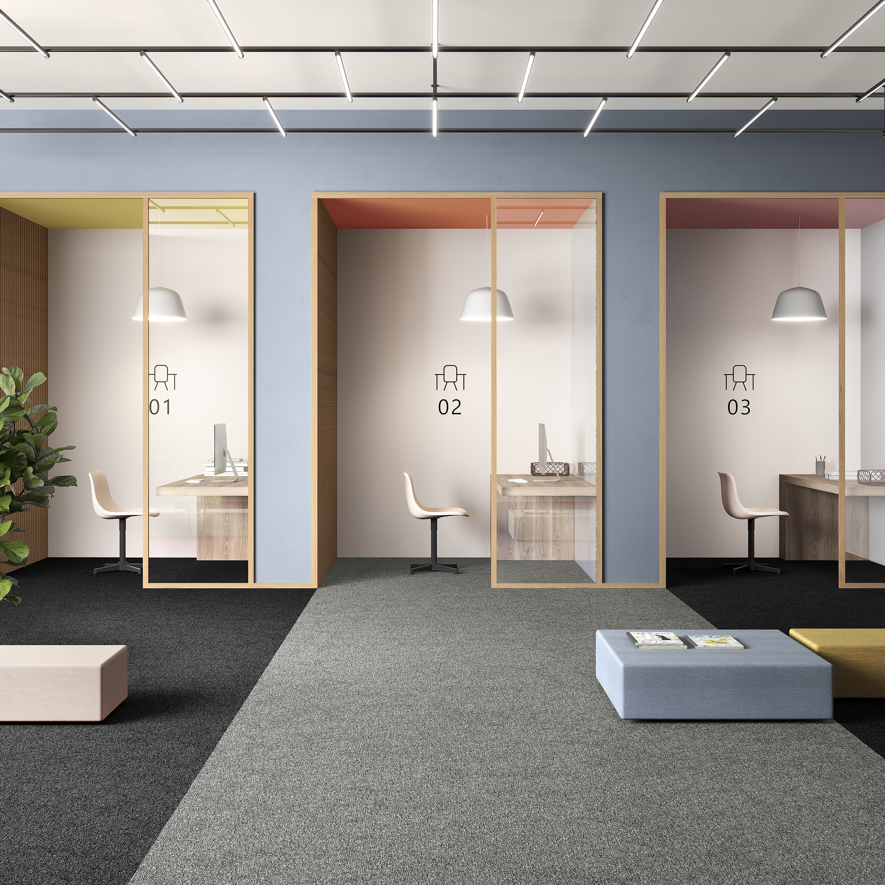 Ковровая плитка Medusa Tile 94 (500*500*5 мм) — купить в Орске