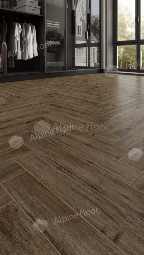Ламинат "Alpine Floor" Herringbone 12 PRO Дуб Бордо (606*101*12 мм) — купить в Орске