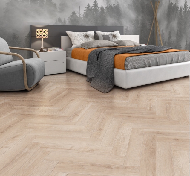 Виниловый ламинат SPC "Cronafloor" Herringbone Дуб Дижон (640*128*4,5 мм) — купить в Орске