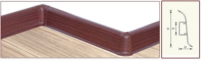 Плинтус "Идеал" пластиковый Комфорт Клен (2500*22*55 мм) — купить в Орске