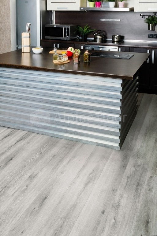 Замковая ПВХ плитка "Alpine Floor" Ясень Серый  (1220*183*4мм) — купить в Орске