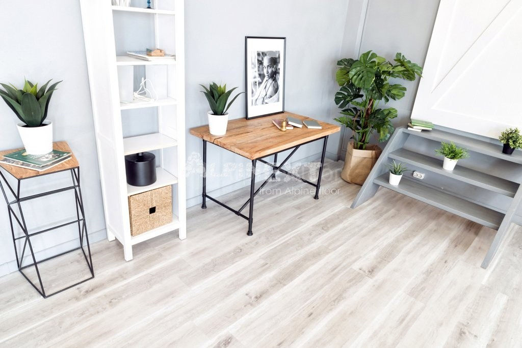 Замковая ПВХ плитка "Alpine Floor" Дуб выбеленный  (1220*183*4мм) — купить в Орске