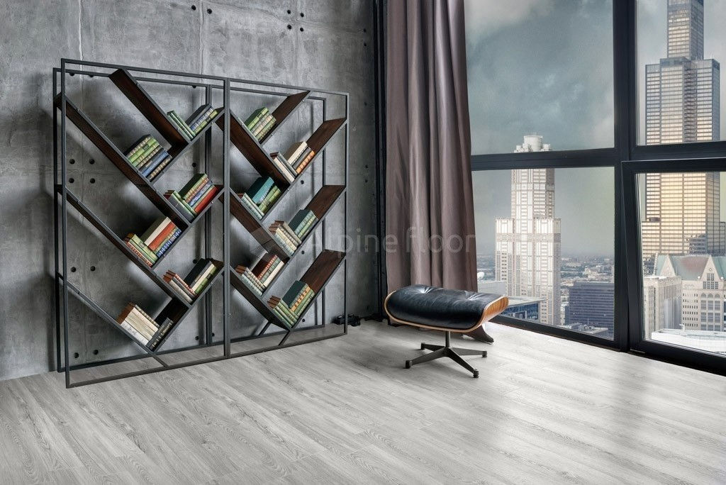 Замковая ПВХ плитка Секвойя Снежная  (1219*184*3,2мм) — купить в Орске