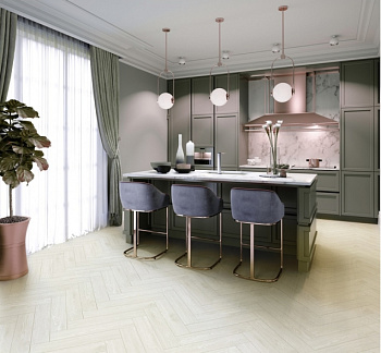 Виниловый ламинат SPC "Cronafloor" Herringbone Дуб Нант (640*128*4,5 мм) — фото и характеристики